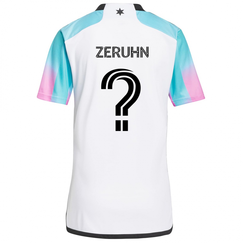 Criança Camisola Kai Zeruhn #0 Branco Azul Preto Alternativa 2024/25 Camisa