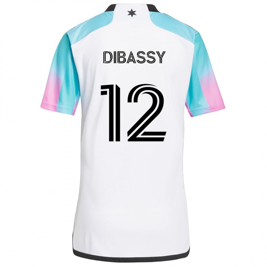 Criança Camisola Bakaye Dibassy #12 Branco Azul Preto Alternativa 2024/25 Camisa