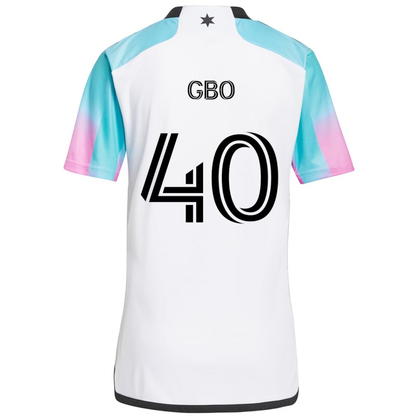 Criança Camisola Cedrik Gbo #40 Branco Azul Preto Alternativa 2024/25 Camisa