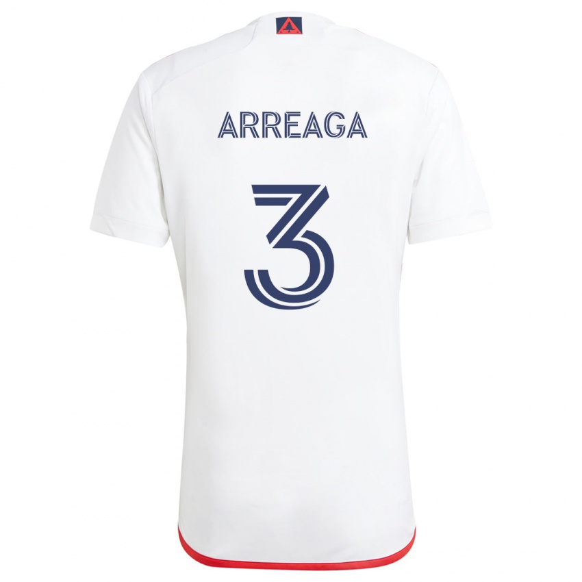 Criança Camisola Xavier Arreaga #3 Branco Vermelho Alternativa 2024/25 Camisa