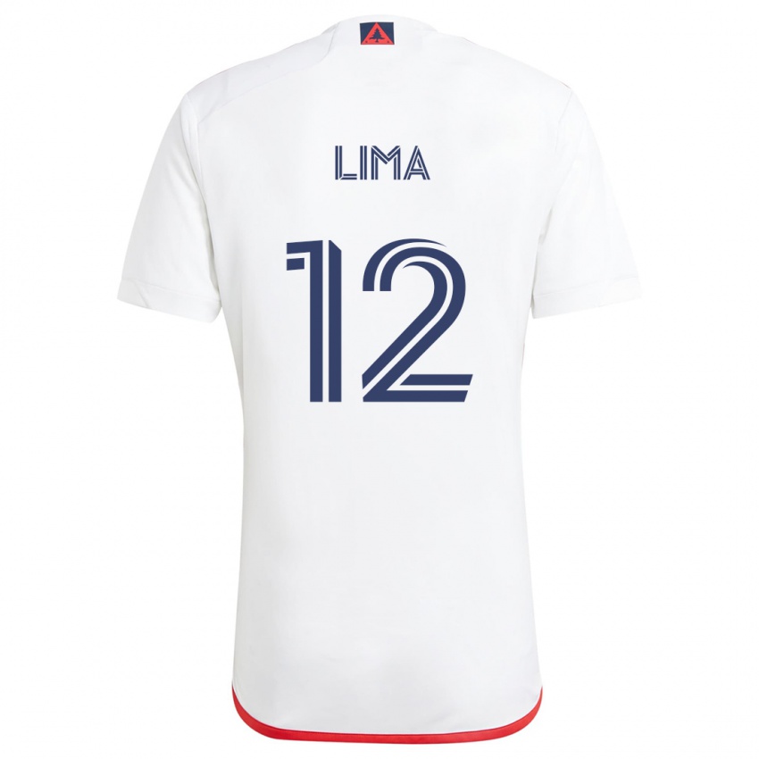 Criança Camisola Nick Lima #12 Branco Vermelho Alternativa 2024/25 Camisa