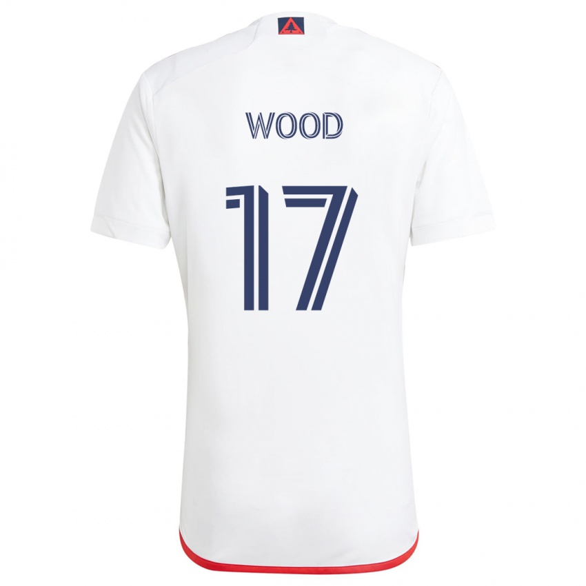 Criança Camisola Bobby Wood #17 Branco Vermelho Alternativa 2024/25 Camisa