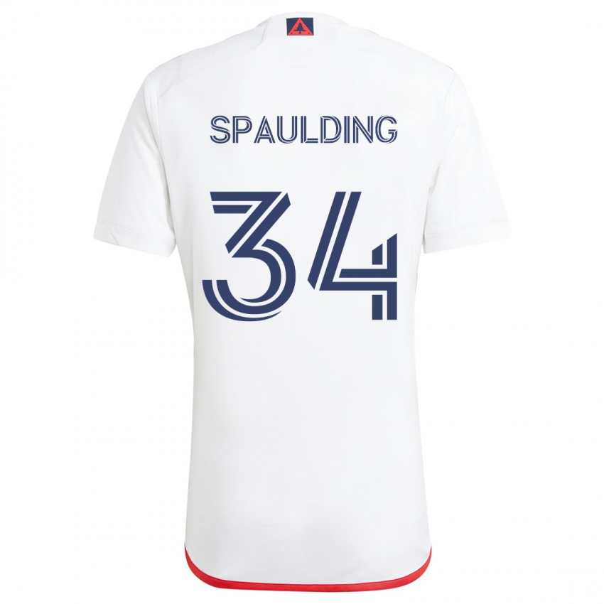 Criança Camisola Ryan Spaulding #34 Branco Vermelho Alternativa 2024/25 Camisa