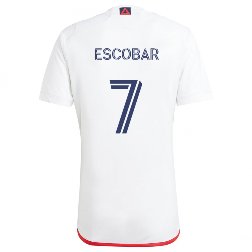 Criança Camisola Olger Escobar #7 Branco Vermelho Alternativa 2024/25 Camisa