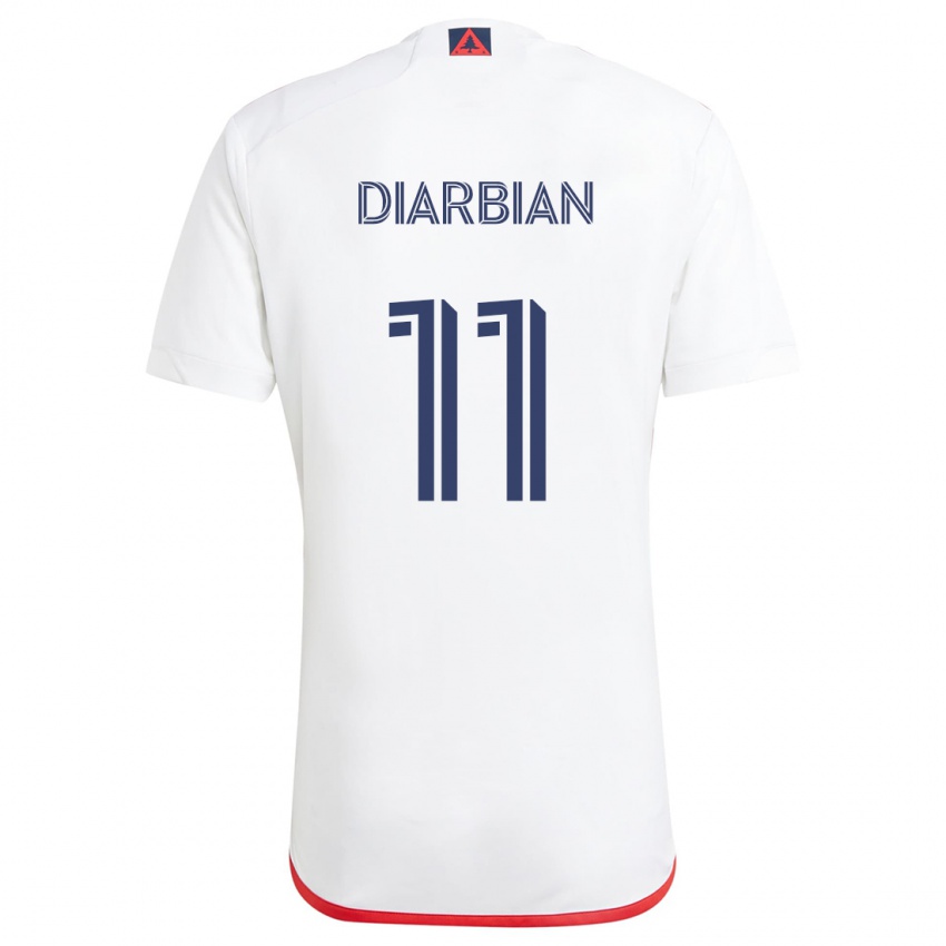 Criança Camisola Gevork Diarbian #11 Branco Vermelho Alternativa 2024/25 Camisa