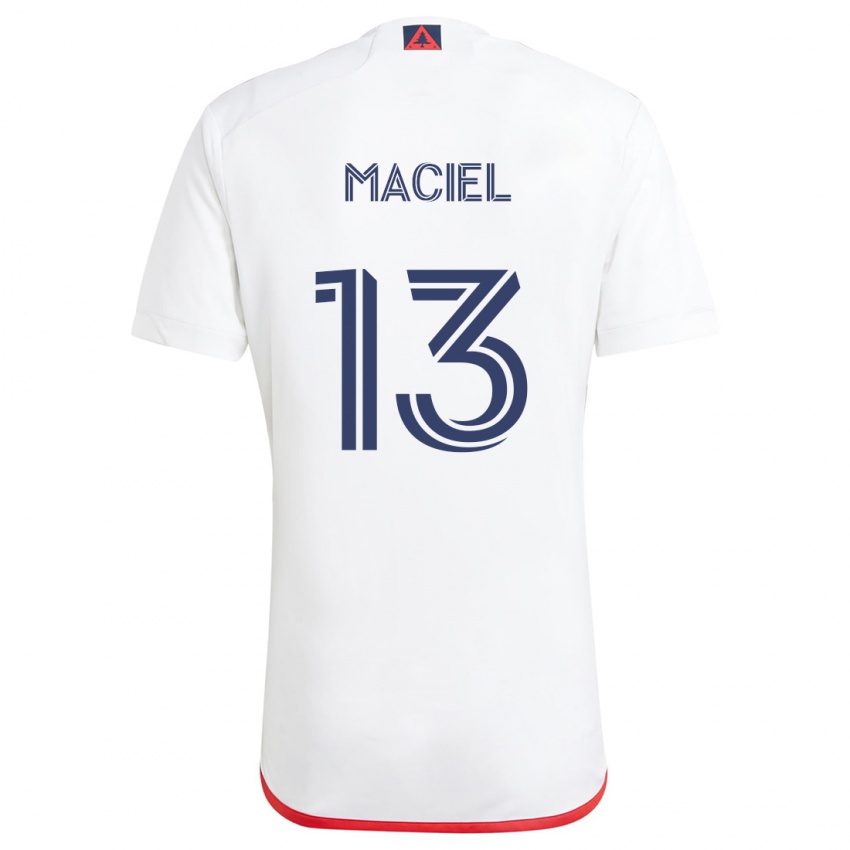 Criança Camisola Maciel #13 Branco Vermelho Alternativa 2024/25 Camisa