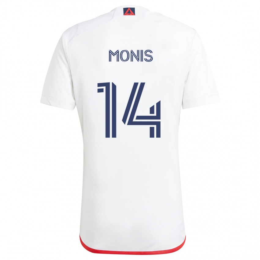 Criança Camisola Alex Monis #14 Branco Vermelho Alternativa 2024/25 Camisa