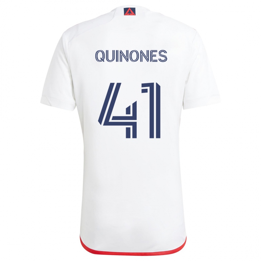 Criança Camisola Colby Quiñónes #41 Branco Vermelho Alternativa 2024/25 Camisa