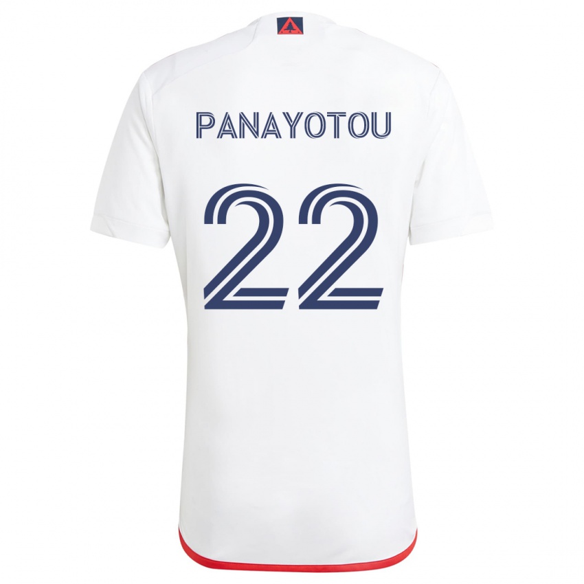 Criança Camisola Jack Panayotou #22 Branco Vermelho Alternativa 2024/25 Camisa