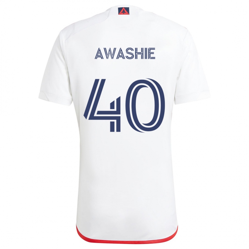 Criança Camisola Ben Awashie #40 Branco Vermelho Alternativa 2024/25 Camisa