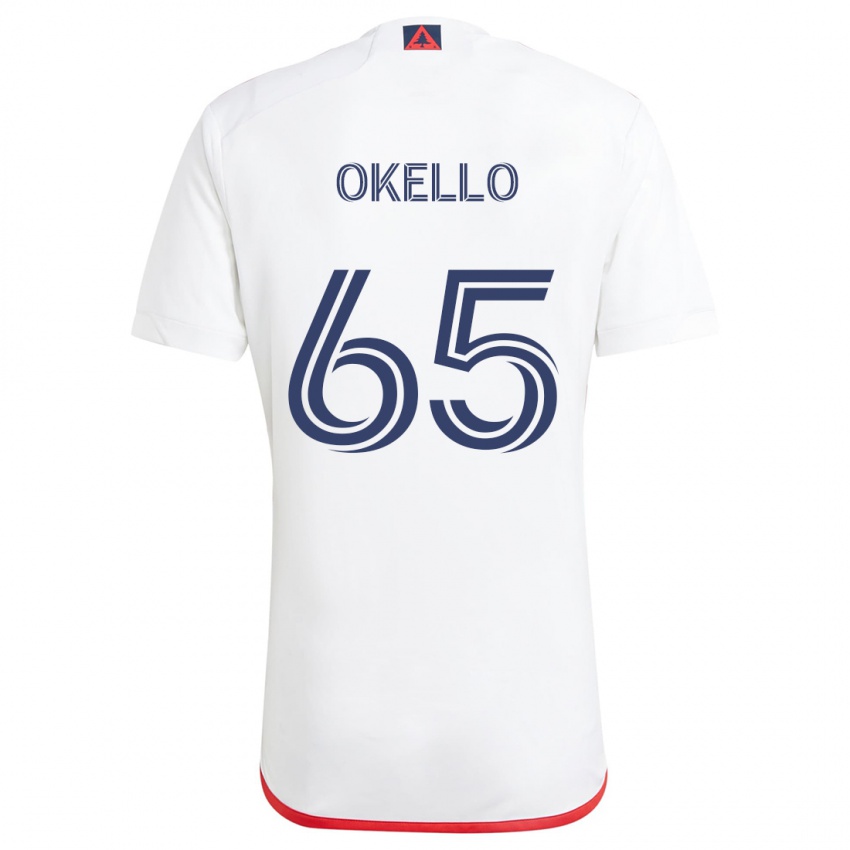 Criança Camisola Noble Okello #65 Branco Vermelho Alternativa 2024/25 Camisa