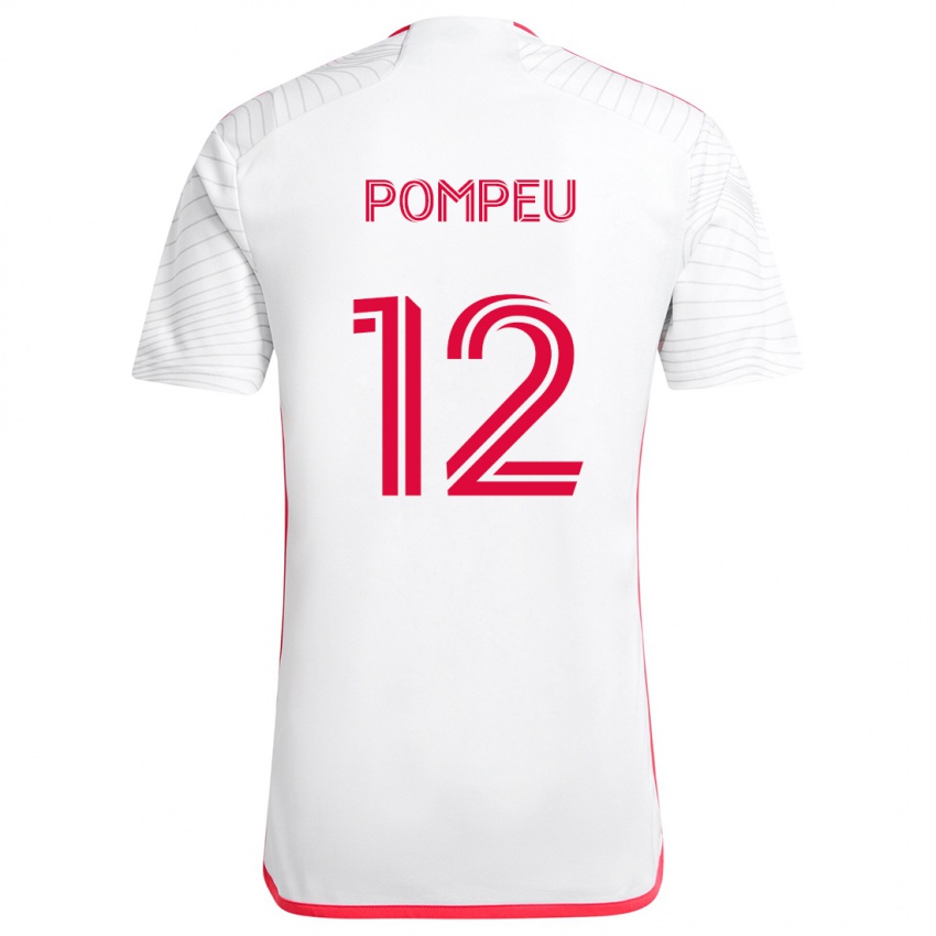 Criança Camisola Célio Pompeu #12 Branco Vermelho Alternativa 2024/25 Camisa