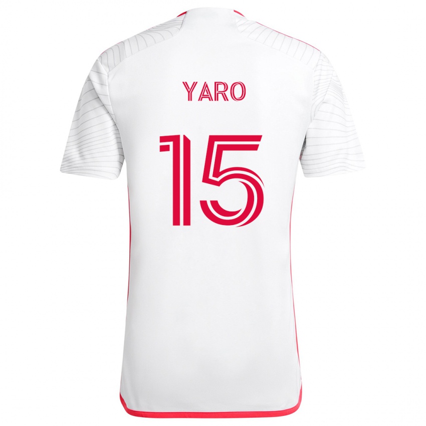 Criança Camisola Joshua Yaro #15 Branco Vermelho Alternativa 2024/25 Camisa