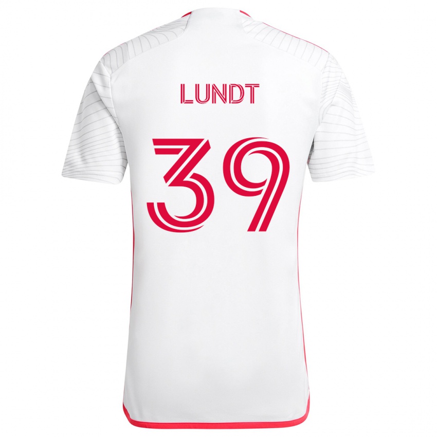 Criança Camisola Ben Lundt #39 Branco Vermelho Alternativa 2024/25 Camisa