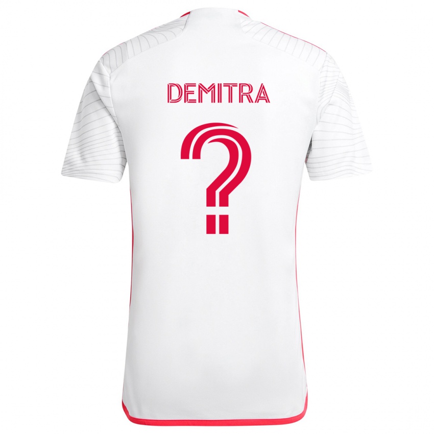 Criança Camisola Lucas Demitra #0 Branco Vermelho Alternativa 2024/25 Camisa