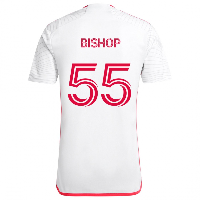 Criança Camisola Nick Bishop #55 Branco Vermelho Alternativa 2024/25 Camisa