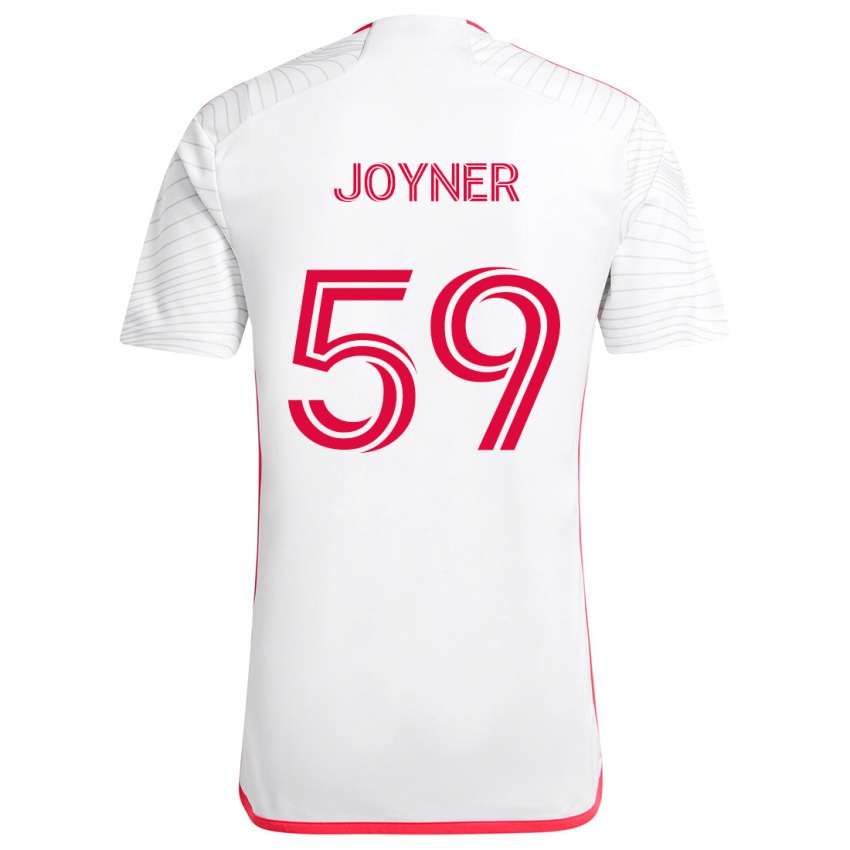 Criança Camisola Mykhi Joyner #59 Branco Vermelho Alternativa 2024/25 Camisa