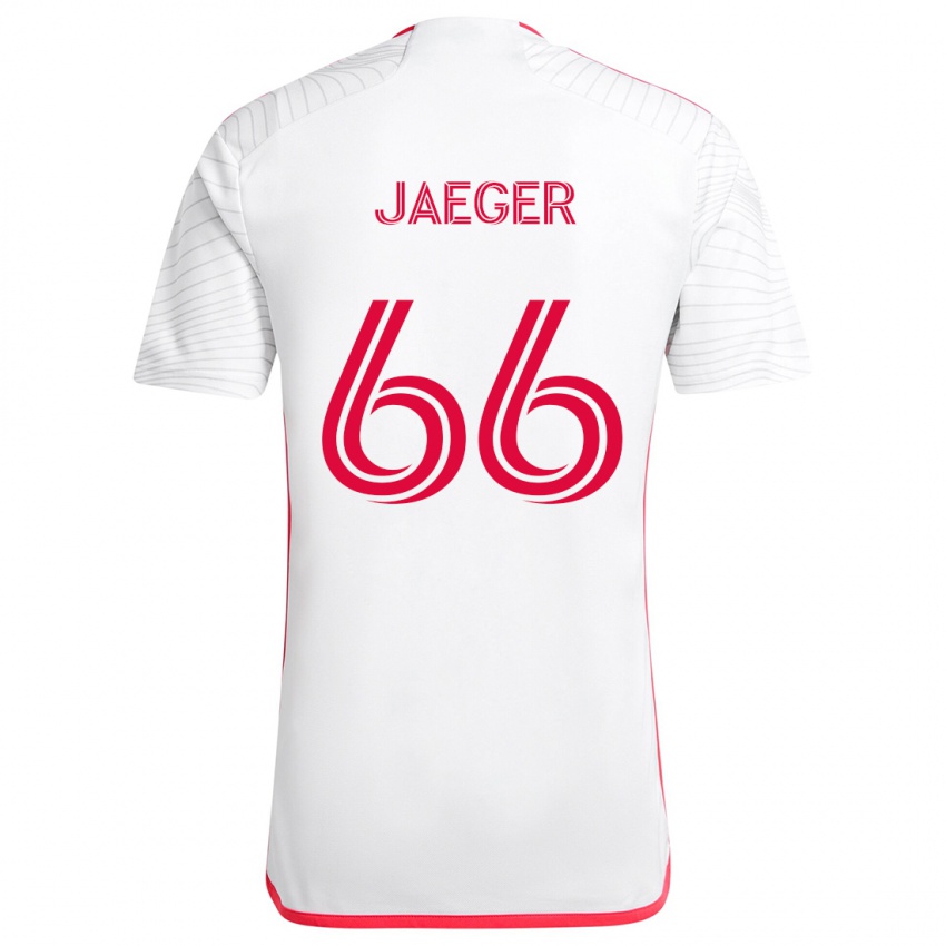 Criança Camisola Kai Jaeger #66 Branco Vermelho Alternativa 2024/25 Camisa