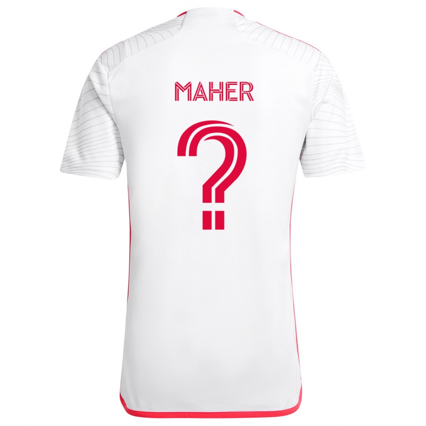 Criança Camisola Josh Maher #0 Branco Vermelho Alternativa 2024/25 Camisa