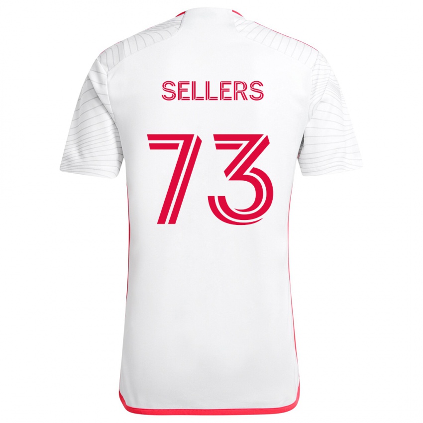 Criança Camisola Braydon Sellers #73 Branco Vermelho Alternativa 2024/25 Camisa