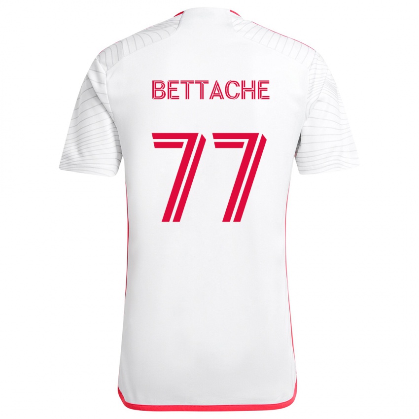 Criança Camisola Faysal Bettache #77 Branco Vermelho Alternativa 2024/25 Camisa