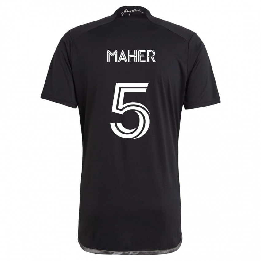 Criança Camisola Jack Maher #5 Preto Alternativa 2024/25 Camisa