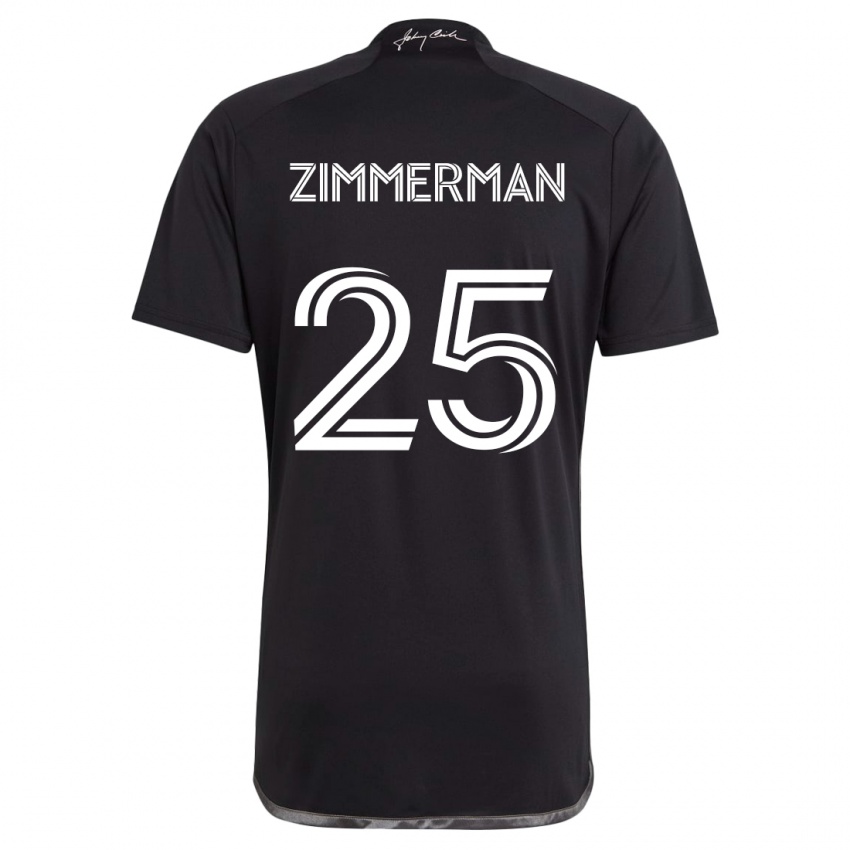 Criança Camisola Walker Zimmerman #25 Preto Alternativa 2024/25 Camisa