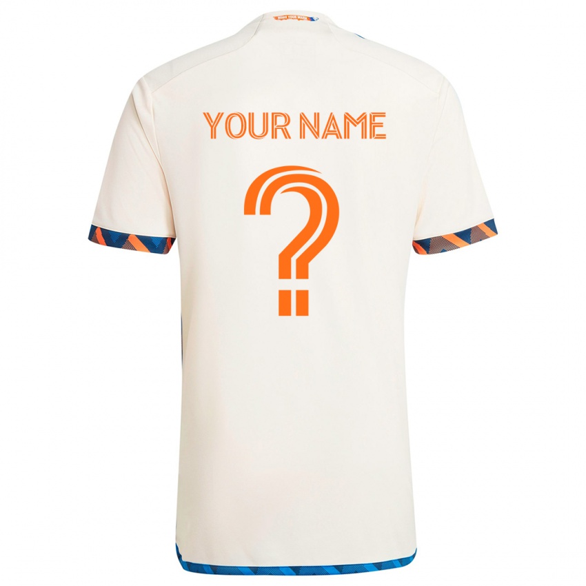 Criança Camisola Seu Nome #0 Laranja Branco Alternativa 2024/25 Camisa