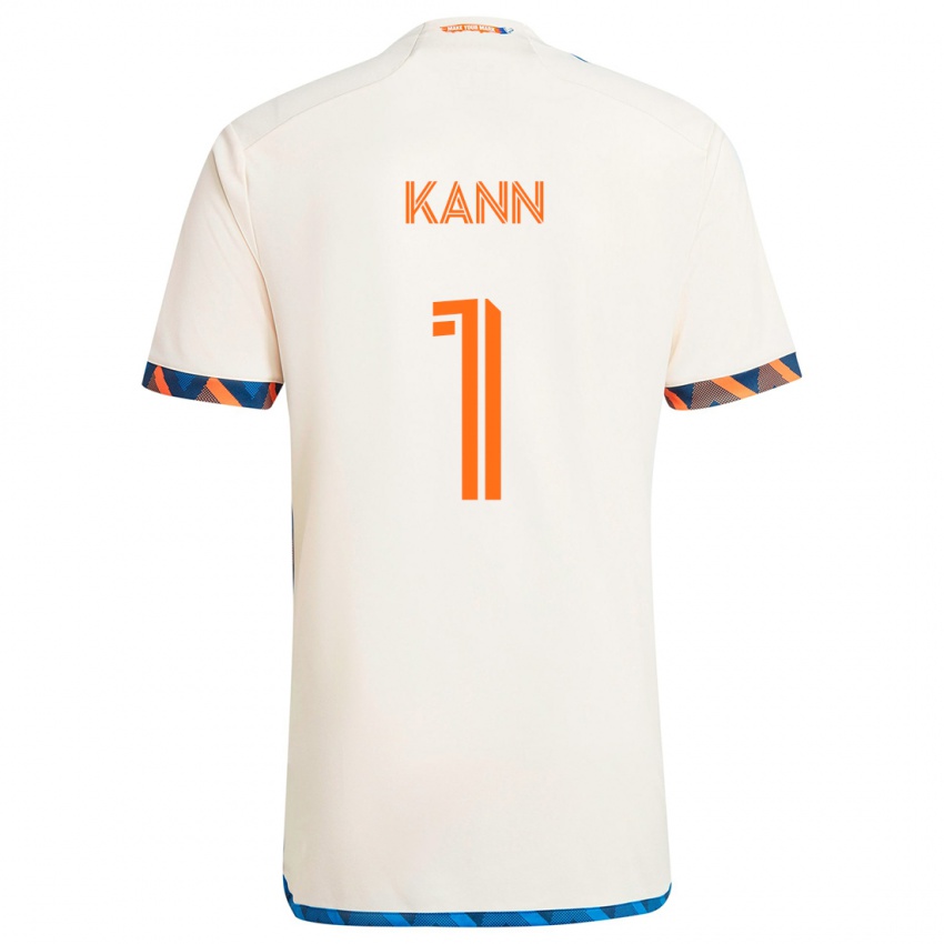 Criança Camisola Alec Kann #1 Laranja Branco Alternativa 2024/25 Camisa