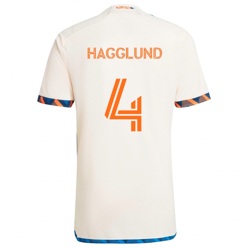 Criança Camisola Nick Hagglund #4 Laranja Branco Alternativa 2024/25 Camisa