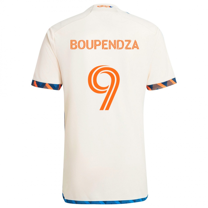 Criança Camisola Aaron Boupendza #9 Laranja Branco Alternativa 2024/25 Camisa