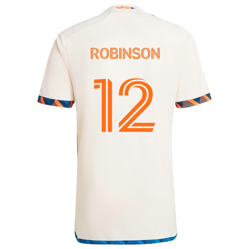 Criança Camisola Miles Robinson #12 Laranja Branco Alternativa 2024/25 Camisa