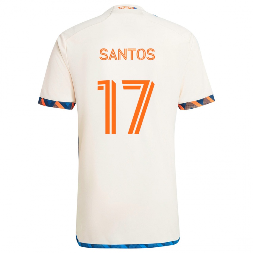 Criança Camisola Sergio Santos #17 Laranja Branco Alternativa 2024/25 Camisa