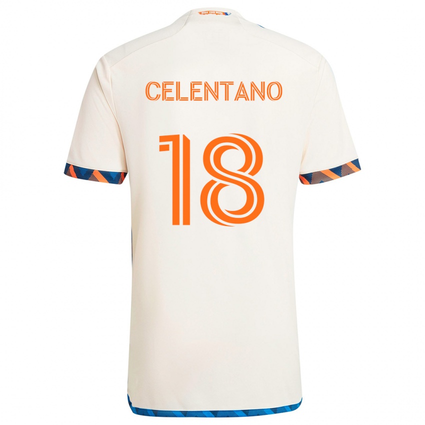 Criança Camisola Roman Celentano #18 Laranja Branco Alternativa 2024/25 Camisa