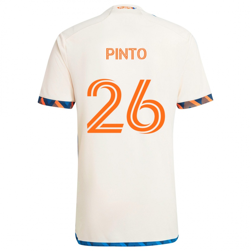 Criança Camisola Malik Pinto #26 Laranja Branco Alternativa 2024/25 Camisa