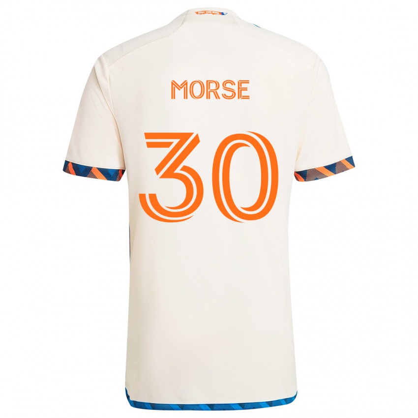 Criança Camisola Hunter Morse #30 Laranja Branco Alternativa 2024/25 Camisa