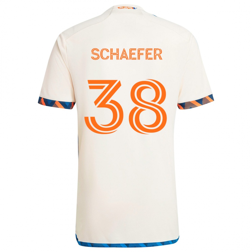 Criança Camisola Brian Schaefer #38 Laranja Branco Alternativa 2024/25 Camisa