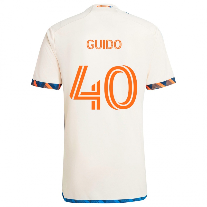 Criança Camisola Alejandro Guido #40 Laranja Branco Alternativa 2024/25 Camisa