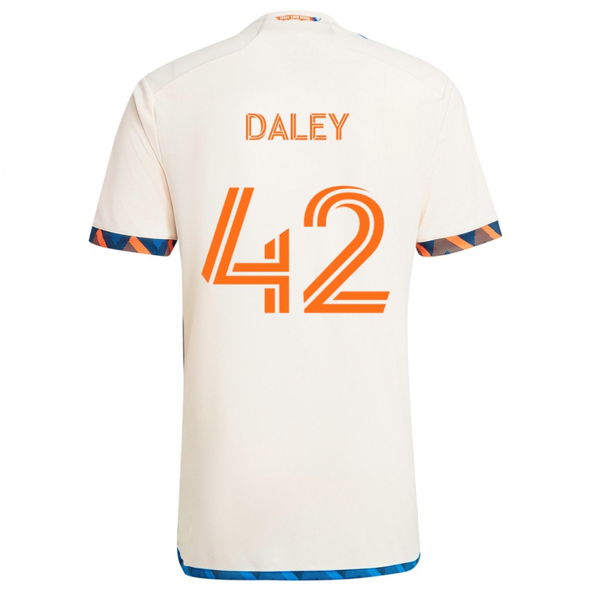 Criança Camisola Amir Daley #42 Laranja Branco Alternativa 2024/25 Camisa