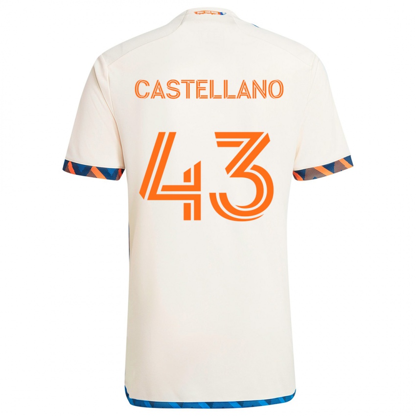 Criança Camisola Jesús Castellano #43 Laranja Branco Alternativa 2024/25 Camisa