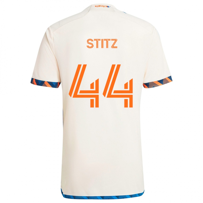 Criança Camisola Ben Stitz #44 Laranja Branco Alternativa 2024/25 Camisa