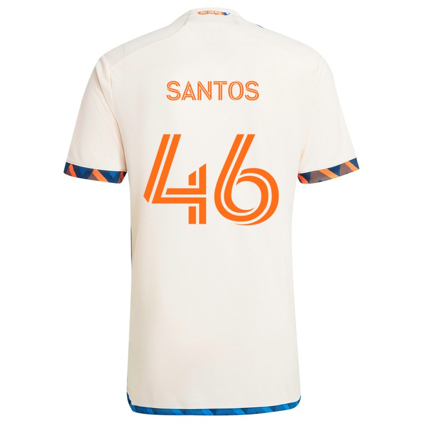 Criança Camisola Guilherme Santos #46 Laranja Branco Alternativa 2024/25 Camisa