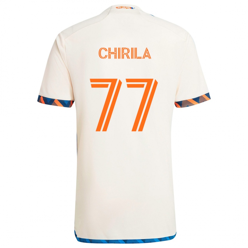 Criança Camisola Stefan Chirila #77 Laranja Branco Alternativa 2024/25 Camisa