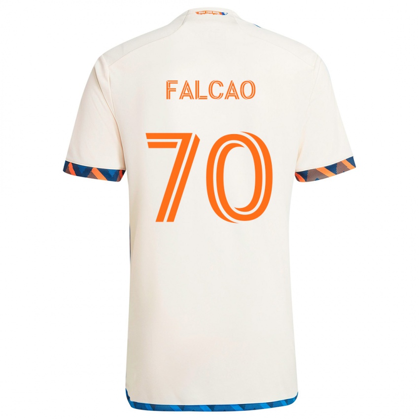 Criança Camisola Kiano Falcao #70 Laranja Branco Alternativa 2024/25 Camisa