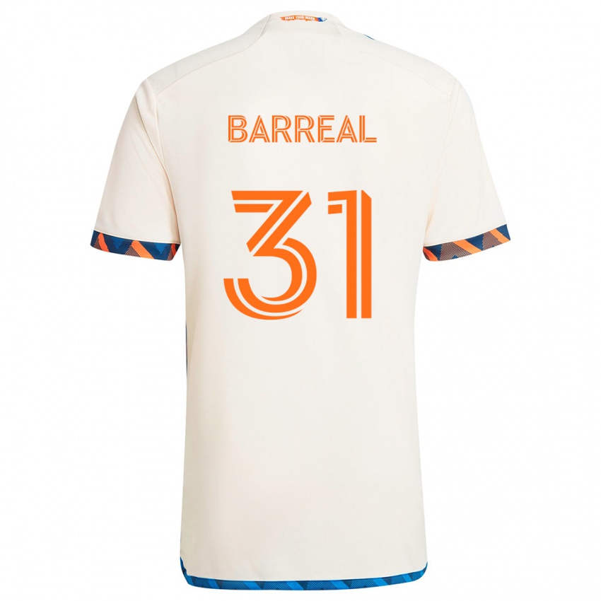 Criança Camisola Álvaro Barreal #31 Laranja Branco Alternativa 2024/25 Camisa