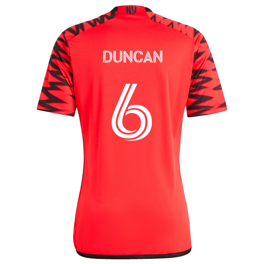 Criança Camisola Kyle Duncan #6 Vermelho Preto Branco Alternativa 2024/25 Camisa