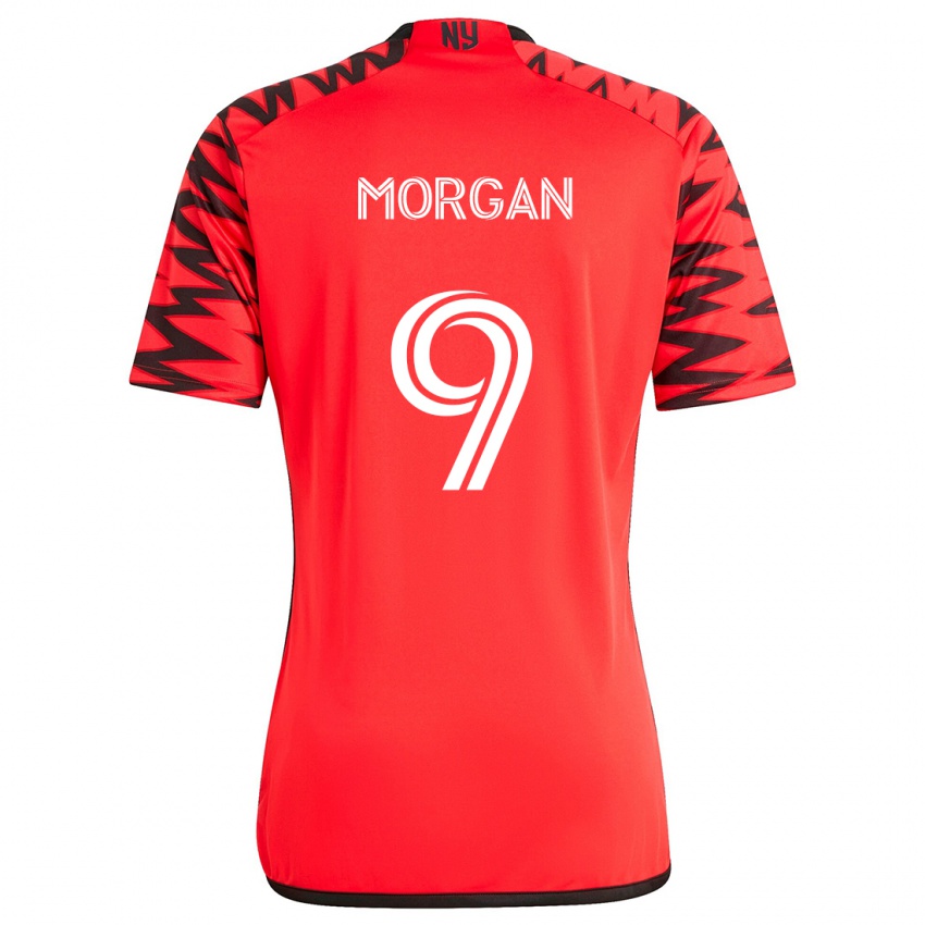 Criança Camisola Lewis Morgan #9 Vermelho Preto Branco Alternativa 2024/25 Camisa