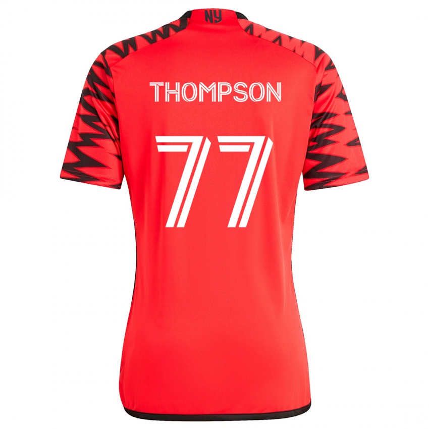 Criança Camisola Amos Shapiro-Thompson #77 Vermelho Preto Branco Alternativa 2024/25 Camisa