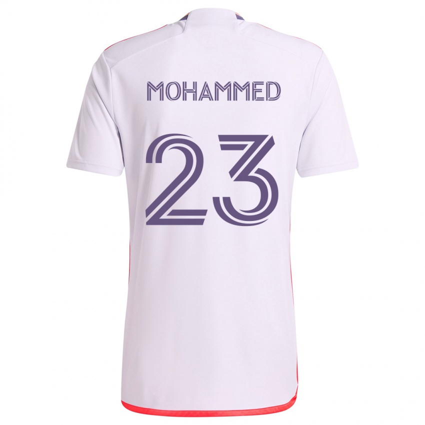 Criança Camisola Shak Mohammed #23 Branco Vermelho Roxo Alternativa 2024/25 Camisa