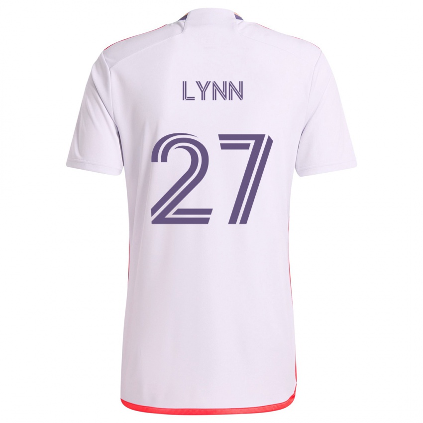 Criança Camisola Jack Lynn #27 Branco Vermelho Roxo Alternativa 2024/25 Camisa